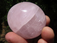 Polished Gemmy Pink Rose Quartz Palm Stones  x 12 From Madagascar - TopRock