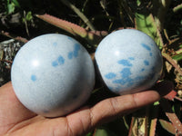 Polished Blue Spotted Spinel Spheres x 6 From Madagascar - TopRock