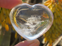 Polished Small Rock Crystal Quartz Gemstone Hearts  - sold per kg  from Madagascar - TopRock