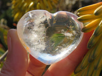 Polished Small Rock Crystal Quartz Gemstone Hearts  - sold per kg  from Madagascar - TopRock