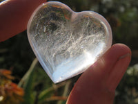 Polished Small Rock Crystal Quartz Gemstone Hearts  - sold per kg  from Madagascar - TopRock