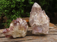 Natural Red Hematoid Quartz Clusters  x 2 From Karoi, Zimbabwe - TopRock