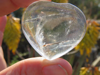 Polished Small Rock Crystal Quartz Gemstone Hearts  - sold per kg  from Madagascar - TopRock