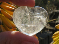 Polished Small Rock Crystal Quartz Gemstone Hearts  - sold per kg  from Madagascar - TopRock