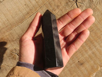 Polished Black Basalt Points  x 6 From Madagascar