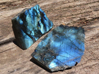 Polished One Side Polished Labradorite Slabs  x 6 From Madagascar - TopRock