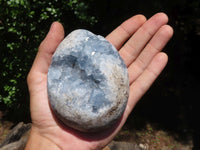 Natural Crystal Centred Blue Celestite Eggs  x 2 From Sakoany, Madagascar - TopRock