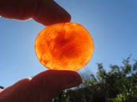 Polished Bright Red/ Orange Small to Medium Sized Carnelian Agate Palm Stones / Gallets - sold per kg - From Madagascar - TopRock