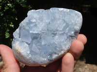 Natural Crystal Centred Blue Celestite Eggs  x 2 From Sakoany, Madagascar - TopRock