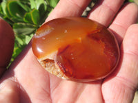 Polished Bright Red/ Orange Small to Medium Sized Carnelian Agate Palm Stones / Gallets - sold per kg - From Madagascar - TopRock