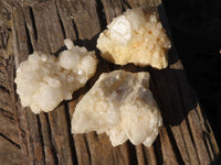 Natural "Cathedral Window" Candle Quartz Formations  x 3 From Madagascar