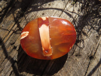 Polished Bright Red/ Orange Small to Medium Sized Carnelian Agate Palm Stones / Gallets - sold per kg - From Madagascar - TopRock