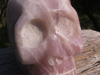 Polished XXL Pink Rose Quartz Skull Carving  x 1 From Madagascar - TopRock