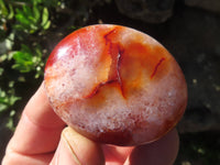 Polished Bright Red/ Orange Small to Medium Sized Carnelian Agate Palm Stones / Gallets - sold per kg - From Madagascar - TopRock