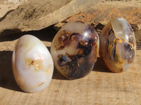 Polished Agate Standing Free Forms x 6 From West Coast, Madagascar