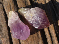 Natural Single Jacaranda Amethyst Crystals x 12 From Zambia