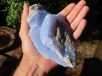 Natural Blue Lace Agate Geode Specimens  x 6 From Malawi - Toprock Gemstones and Minerals 