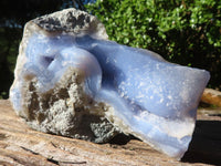 Natural Blue Lace Agate Geode Specimens  x 6 From Malawi - Toprock Gemstones and Minerals 