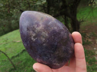 Polished Beautiful Deep Purple Lepidolite Standing Free Forms With Pink Rubellite Tourmaline & Quartz x 3 From Ambatondrazaka, Madagascar - TopRock