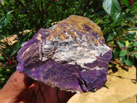 Natural  Manganese Phosphate With Heterosite/Metallic Purple In Black-Brown Ferro Manganese Matrix Purpurite Specimens x 6 From Namibia - TopRock