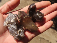 Natural Clear Smokey Quartz Crystals  x 12 From Malawi