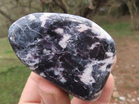 Polished Dark Purple Lepidolite Free Forms  x 5 From Zimbabwe - TopRock