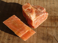 Natural New Sunset Orange Calcite Specimens x 12 From Spitzkop, Namibia