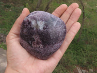 Polished Dark Purple Lepidolite Free Forms  x 5 From Zimbabwe - TopRock