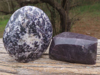 Polished Dark Purple Lepidolite Free Forms  x 5 From Zimbabwe - TopRock