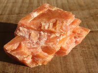 Natural New Sunset Orange Calcite Specimens x 12 From Spitzkop, Namibia