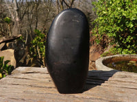 Polished Black Tourmaline Standing Free Form  x 1 From Madagascar