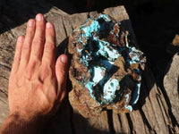 Natural Drusy Coated Chrysocolla & Malachite Dolomite Specimen  x 1 From Likasi, Congo - Toprock Gemstones and Minerals 