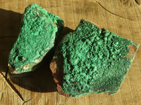 Natural Crystalline Malachite Specimens  x 6 From Congo