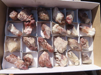 Natural Red Hematoid Quartz Specimens x 24 From Karoi, Zimbabwe