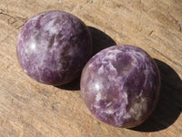 Polished Small Purple Lepidolite Palm Stones  x 12 From Ambatondrazaka, Madagascar - Toprock Gemstones and Minerals 