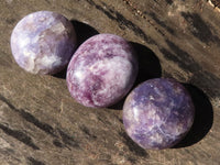 Polished Small Purple Lepidolite Palm Stones  x 12 From Ambatondrazaka, Madagascar - Toprock Gemstones and Minerals 