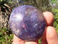 Polished Small Purple Lepidolite Palm Stones  x 12 From Ambatondrazaka, Madagascar - Toprock Gemstones and Minerals 