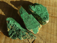 Natural Crystalline Malachite Specimens  x 6 From Congo