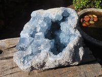 Natural Blue Celestite Geode Specimen  x 1 From Sakoany, Madagascar