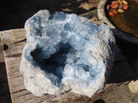 Natural Blue Celestite Geode Specimen  x 1 From Sakoany, Madagascar