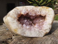 Polished XL Agate Geode With Amethyst Quartz Centre x 1 From Maintirano, Madagascar - TopRock