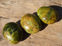 Polished Green Opal Palm Stones  x 6 From Antsirabe, Madagascar - Toprock Gemstones and Minerals 