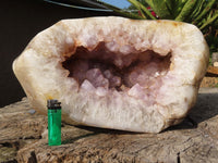 Polished XL Agate Geode With Amethyst Quartz Centre x 1 From Maintirano, Madagascar - TopRock