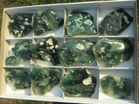 Polished Green Mtorolite Emerald Chrysoprase Plates  x 12 From Mutorashanga, Zimbabwe - TopRock