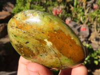 Polished Green Opal Palm Stones  x 6 From Antsirabe, Madagascar - Toprock Gemstones and Minerals 