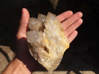 Natural White Phantom Smokey Quartz Clusters  x 2 From Luena, Congo - Toprock Gemstones and Minerals 