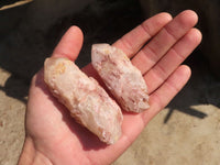 Natural Pink Candle Quartz Crystals  x 26 From Madagascar