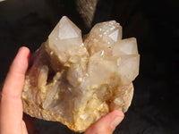 Natural White Phantom Smokey Quartz Clusters  x 2 From Luena, Congo - Toprock Gemstones and Minerals 