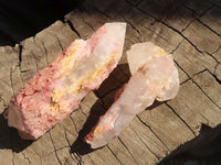 Natural Pink Candle Quartz Crystals  x 26 From Madagascar