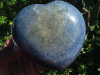 Polished Lazulite Hearts x 4 From Madagascar - TopRock